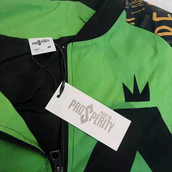 Prosperity Sz M WEALTH CREATOR Pro$Perity Casual Bomber Full Zip Jacket OOAK - Picture 4 of 16